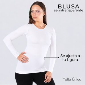 Blusa semitransparente